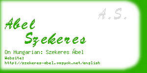 abel szekeres business card