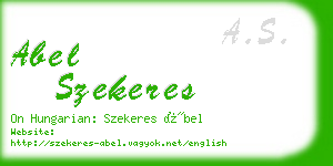 abel szekeres business card